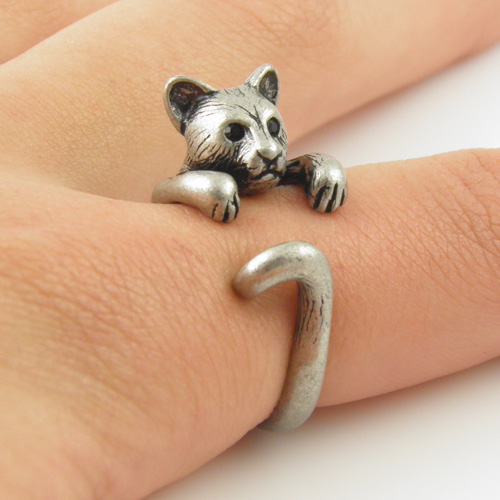 Cute Cougar Ring Bear Ring Silver Bronze Animal Wrap Ring Rings Fashon Jewelry